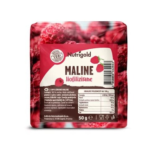 Nutrigold Liofilizirane maline - 50g Slike