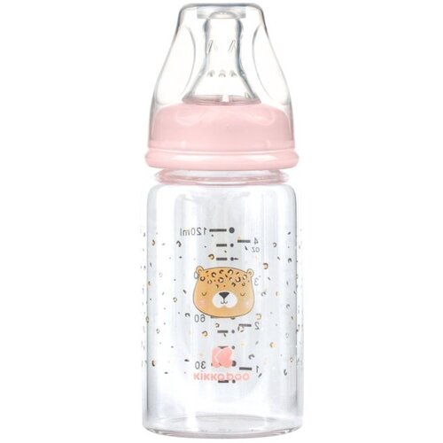 Kikka Boo Flašica staklena Savanna 120ml Pink Cene