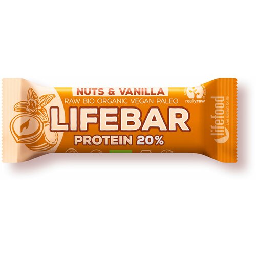Lifefood organski protein lifebar vanila i orašasti plodovi 47g Slike
