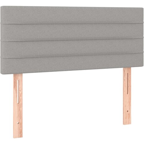 Maison Chic posteljno vzglavje - vzglavna omarica - nočna omarica svetlo sivo 80x5x78/88 cm blago, (21707303) Slike