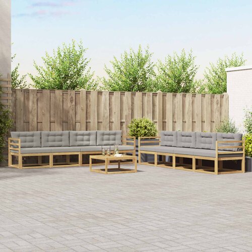  Set vanjskih sofa 9 pcs Bijela i svjetlosiva 79 x 79 x 37 cm Cene