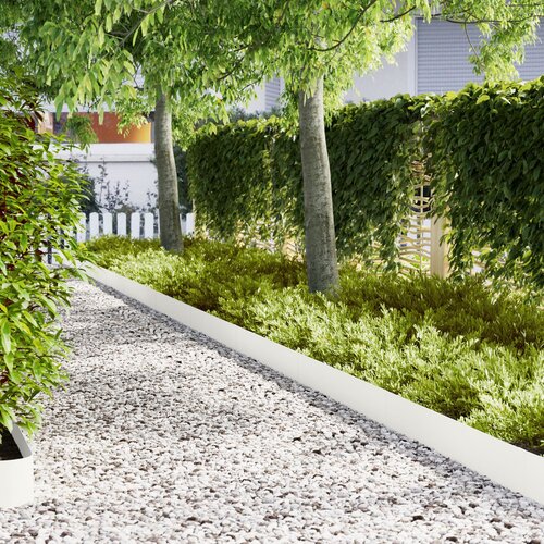 VidaXL Bijela Plastika 100 x 0.5 x 20 cm Izdržljivo Ograde za vrt Slike