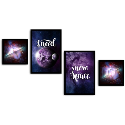 Wallity 4PSCT-07 multicolor decorative framed mdf painting (4 pieces) Cene