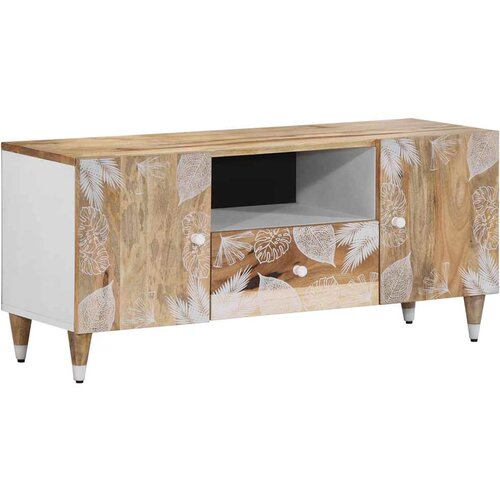 VidaXL TV omarica 105x33,5x46 cm Masivni les Mango Slike