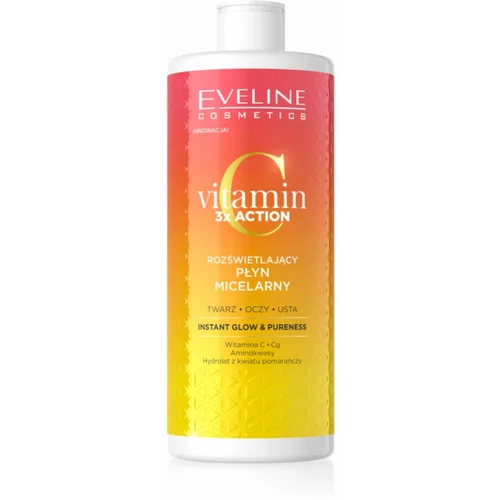 Eveline Cosmetics Vitamin C 3x Action micelarna voda za osvetljevanje kože in hidratacijo 500 ml