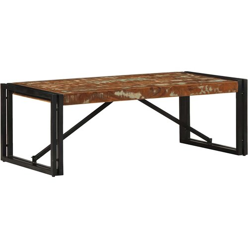 VidaXL Stolić za kavu vi&amp;scaron;ebojna 100x50x35 cm masivnog obnovljenog drva Slike