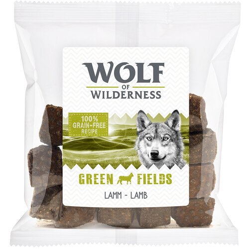 Wolf of Wilderness Snack - Wild Bites 180 g - Green Fields - jagnjetina Slike