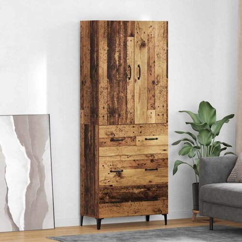 vidaXL Highboard Zidne Staro drvo 69,5 x 34 x 180 cm Konstruirano drvo Cene