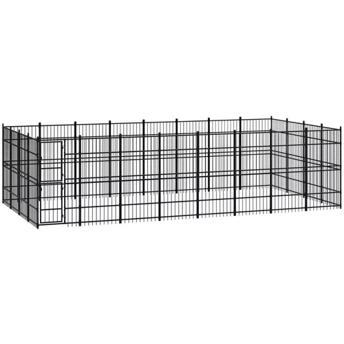 vidaXL Vanjski kavez za pse čelični 29,49 m²