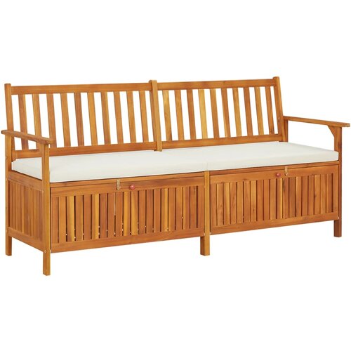 The Living Store Klop za shranjevanje z blazino 170 cm trden akacijev les - Klop, (21483799) Cene