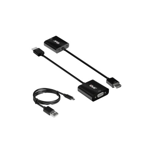 Club3d CAC-1302 HDMI / VGA adapter [1x mu&scaron;ki konektor HDMI - 1x ženski konektor VGA] crna 50 cm Cijene