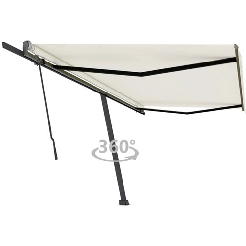 vidaXL Prostostoječa ročno zložljiva tenda 500x300 cm krem, (20966200) Cene