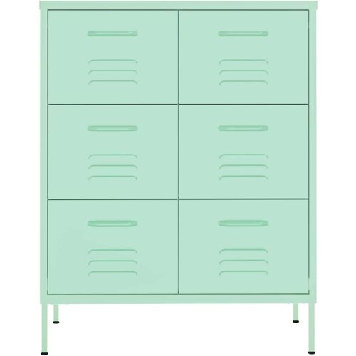 VidaXL Omarica s predali mint zelena 80x35x101,5 cm jeklo Slike