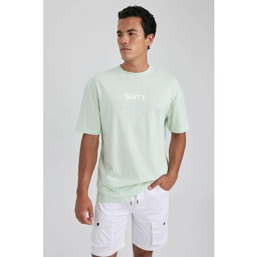 Defacto Boxy Fit Crew Neck Printed T-Shirt Slike