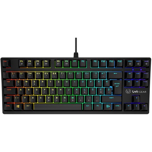 Uvi gear tipkovnica pride mini, optical blue switch, rgb, usb, slo Slike
