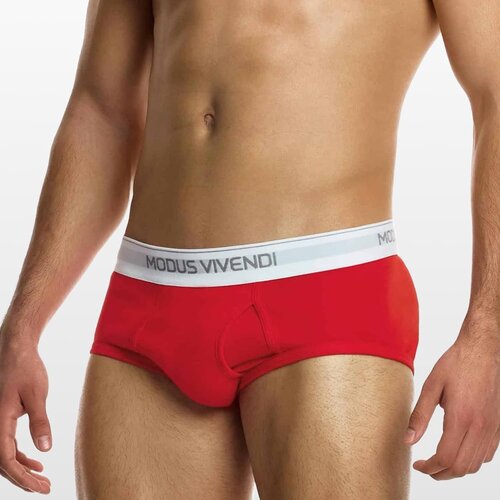 Modus vivendi mu&amp;scaron;ke slip gaće u crvenoj boji sa belim pojasom Slike