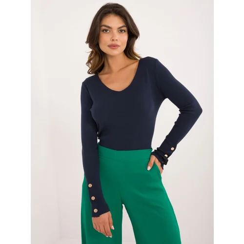 Wool Fashion Italia Sweater-AT-SW-2334.49-navy blue