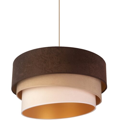  Duolla - Luster na kablu DEVON 1xE27/40W/230V, prečnik 45 cm, braon/bež Slike
