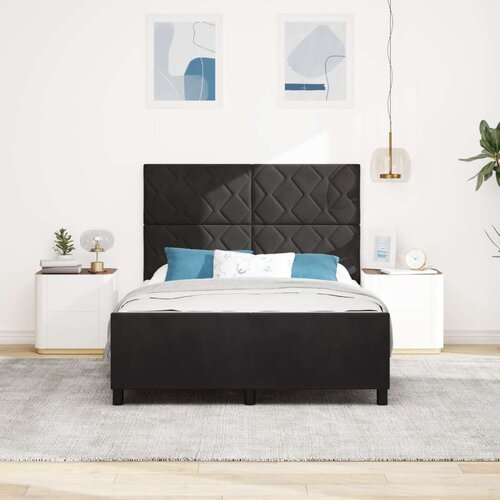 vidaXL Crni Baršunasti Krevet 160x200 cm Cene