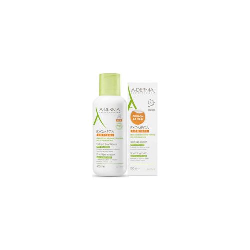 A-derma Exomega Control emolijentna krema + kupka Gratis Slike