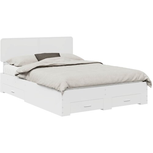 vidaXL konstrukcija postelje bela 160 x 200 cm konstruiran les, (5000103000) Cene