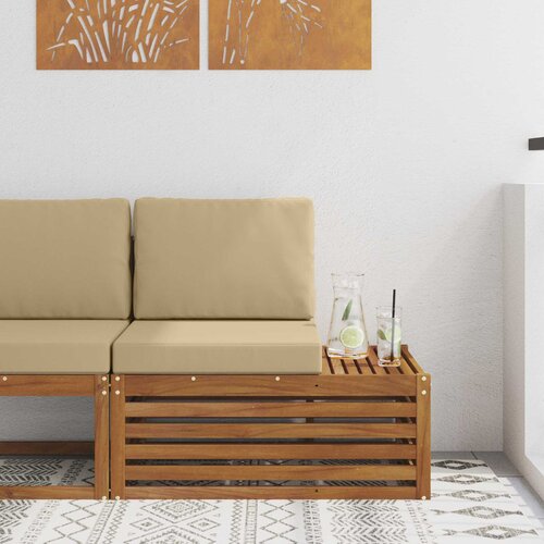  Vanjski krajnji kauč s jastukom Prirodna 91 x 63 x 73 cm Cijene