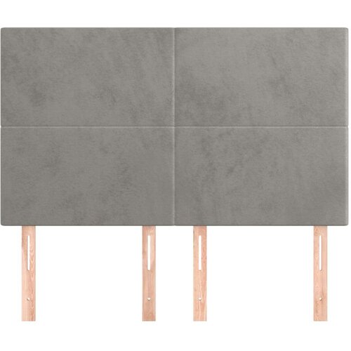  Uzglavlja 4 kom svjetlosivi 72 x 5 x 78/88 cm bar&amp;scaron;unasti Slike