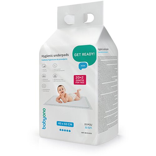 BabyOno Podloga za prematanje 20 kom 40x60 cm + 2 kom gratis Cijene