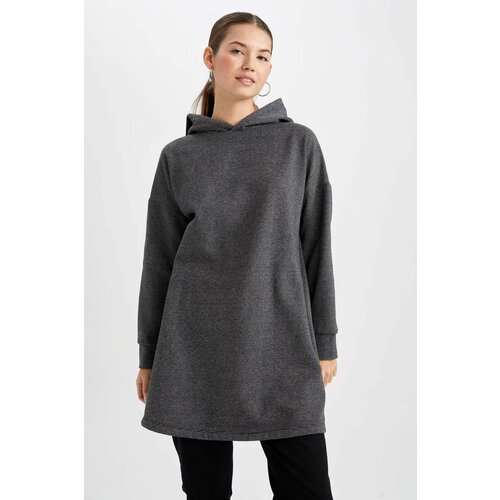 Defacto Regular Fit Sweatshirt Fabric Long Sleeve Tunic Slike