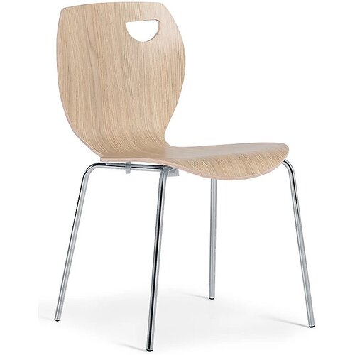  Školjkast stol Laura, možnost zlaganja, DE 4 kosi, hrast/krom Cene