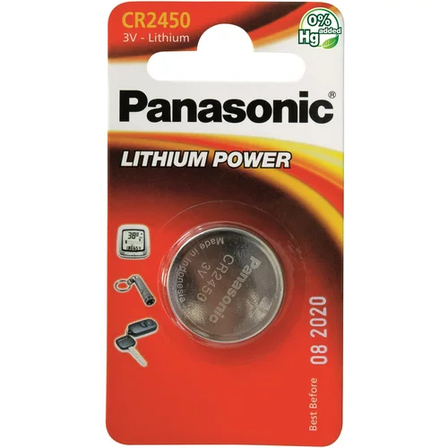 Panasonic baterije CR-2450EL/1B, Lithium Coin