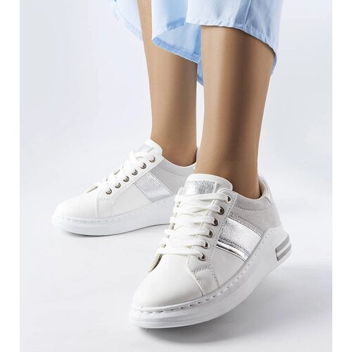 Gemre White sneakers with grey inserts Deans Cene