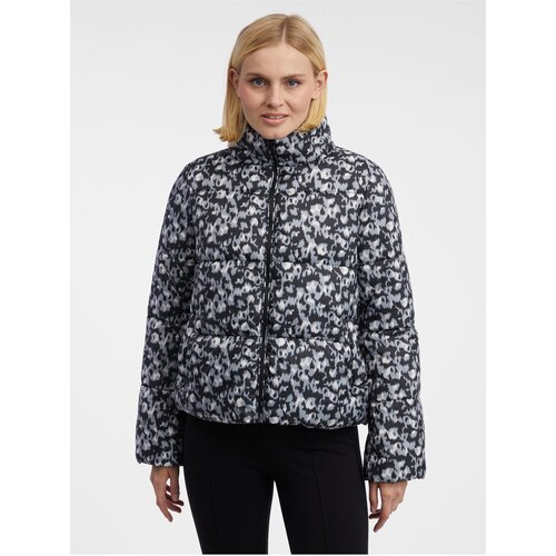 Orsay Women's Grey-Black Patterned Quilted Jacket - Women's Cijene
