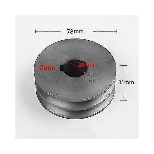 INORCO Polea de correa trapezoidal tipo A Polea de doble ranura Material de la polea Hierro fundido Diametro 50mm-100 Accesorios de herramientas elctricas, (21981561) Slike