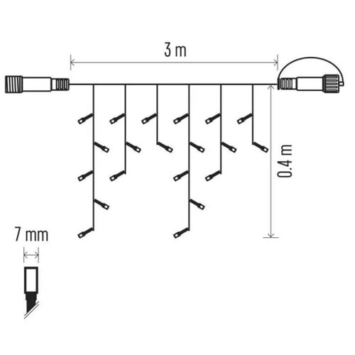  LED spoljna girlanda 50xLED/3x0,4m IP44 topla bela Slike