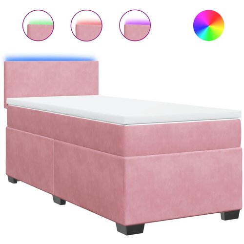 Maison Chic Box spring postelja - Vzmetna postelja z vzmetnico roza 80x200 cm žamet SL10564, (21885614) Cene