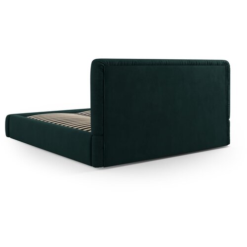 Cosmopolitan Design Tamno zeleni tapecirani bračni krevet s prostorom za odlaganje s podnicom 180x200 cm Colonel &amp;ndash; Slike