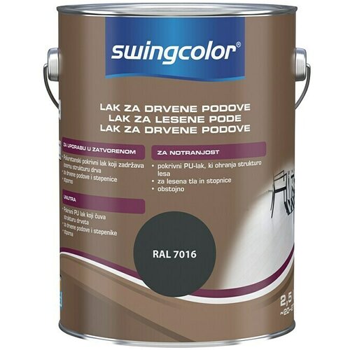 SWINGCOLOR Lak za lesene pode (barva: antracit siva; 2,5 l) Cene