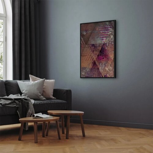  Slika - Autumn Abstraction (1 Part) Vertical 80x120 U crnom drvenom okviru Cene