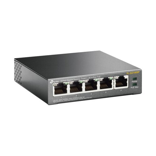Tp-link TL-SG1005P, 5-Port Gigabit Desktop Switch with 4-Port PoE svič Cene