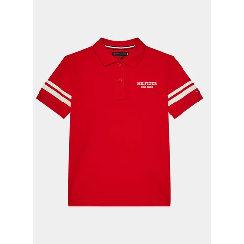 Tommy Hilfiger Polo majica Monotype KB0KB08882 D Rdeča Regular Fit