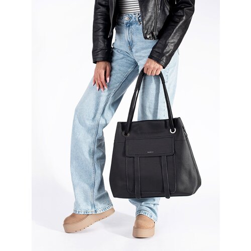 Shelvt Black shopper bag Cene