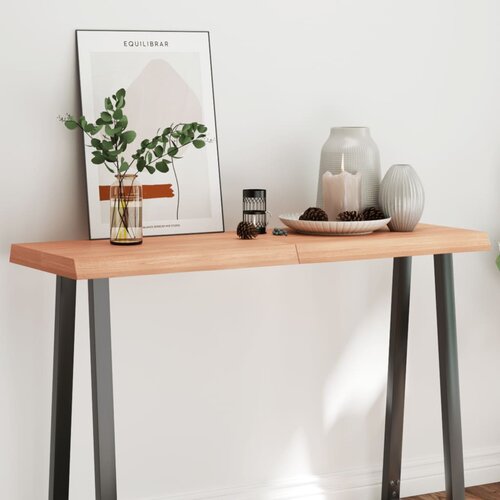 vidaXL Stolna ploča svjetlosmeđa 120x40x(2-6) cm obrađena hrastovina Cijene