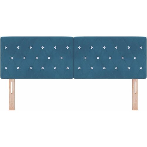  LED glava kreveta s LED trakama Tamno plava 144 cm Bar&amp;scaron;un Slike