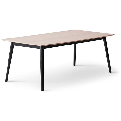 Hammel Furniture Crni/u prirodnoj boji proširiv blagovaonski stol s pločom stola u dekoru hrasta 100x210 cm Meza – Cijene