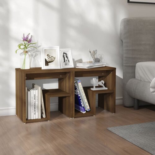 The Living Store Noćni ormarići 2 kom smeđi hrast 40x30x40 cm konstruirano drvo Cijene