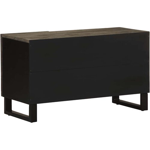  TV ormarić crni 80x33x46 cm od masivnog drva manga Crna Slike
