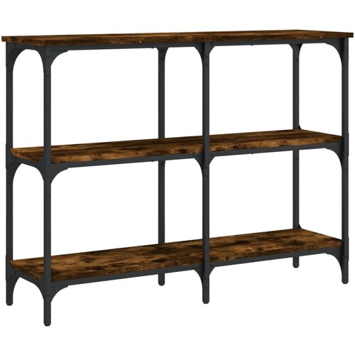 Maison Chic konzolna miza - miza ob steni dimljen hrast 100x29x75 cm inženirski les, (21786581) Cene
