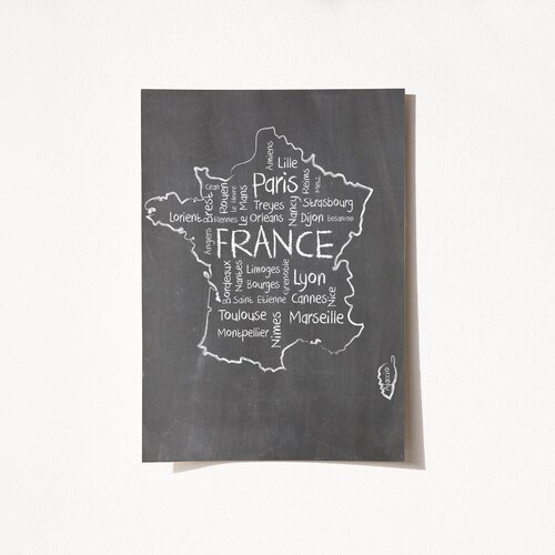 Wallity Poster Map-2058, 29,7x42 cm Cene