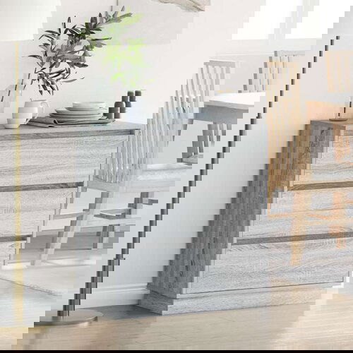  Noćni ormarić s LED-om Siva Sonoma 71x34 5x75 cm Odabrano drvo Cijene